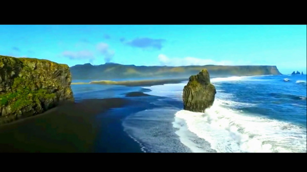 美丽的星球地貌河流冰山火山坑视频素材1