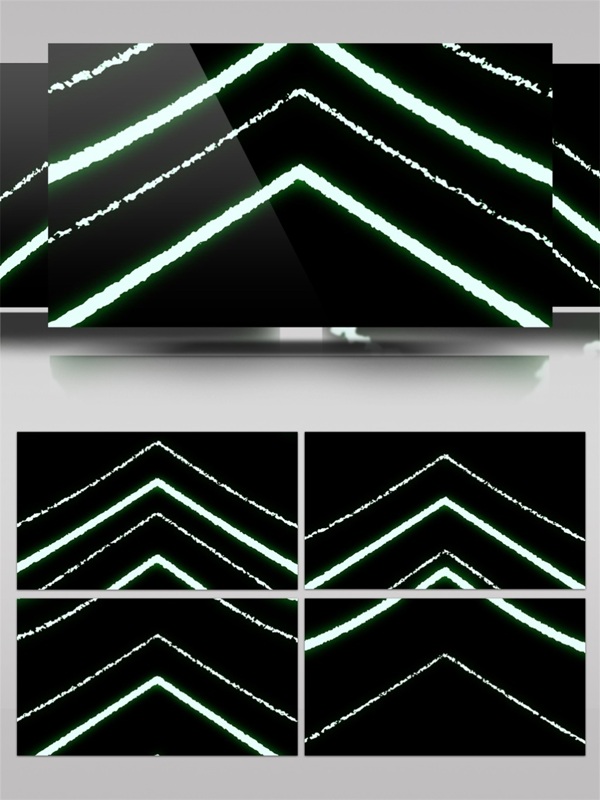 绿色实线虚线箭头灯光视频素材
