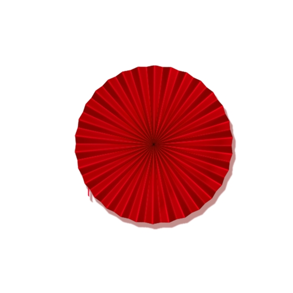 红色圆形折纸图案