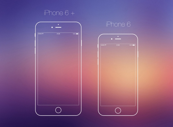 iphone6线框模板图片