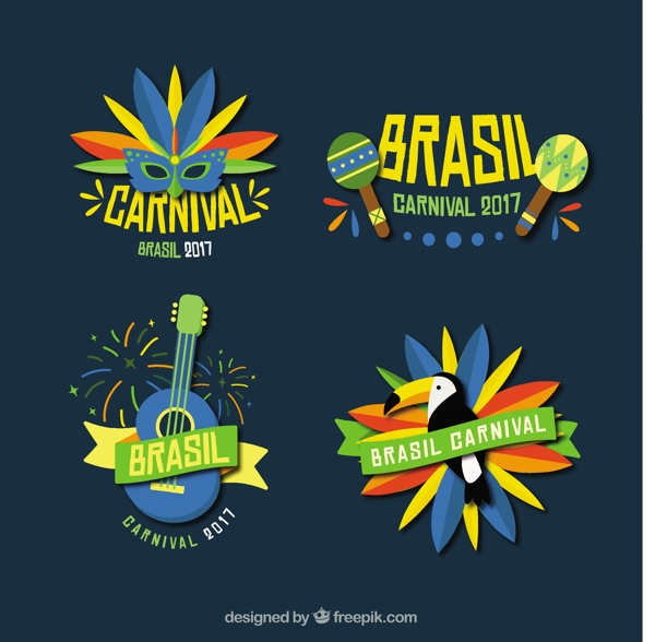 巴西狂欢节贴纸系列