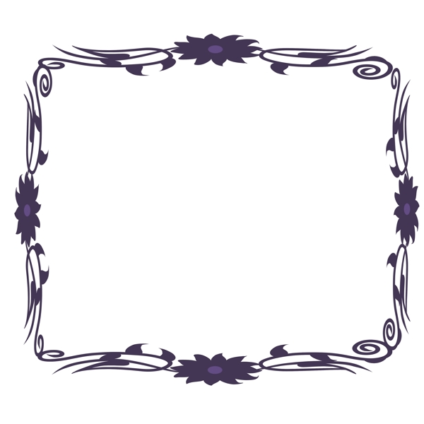 紫色方形边框