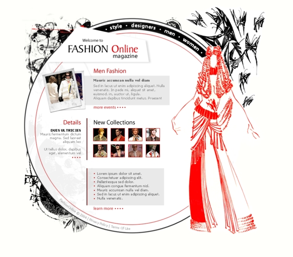 服装设计网站模板