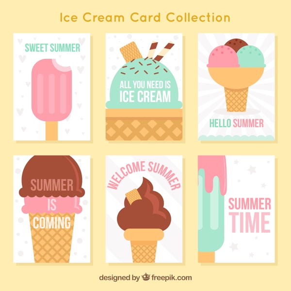 彩色冰淇淋图形卡片
