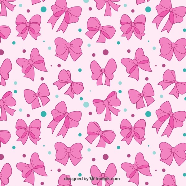 粉红色蝴蝶结图案