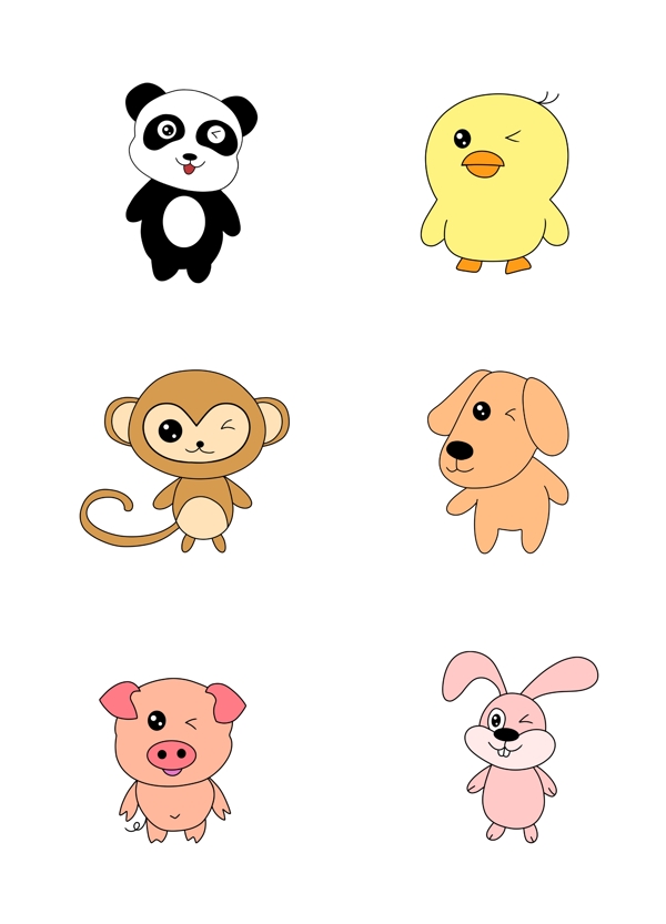 卡通熊猫卡通动物图片
