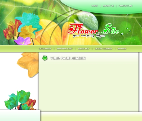 鲜花主题网页模板