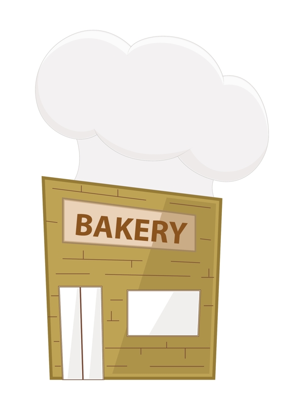 面包房厨师帽矢量卡通