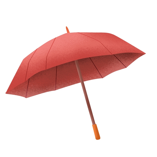 红色小雨伞插画装饰