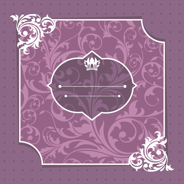 紫色经典封面花边