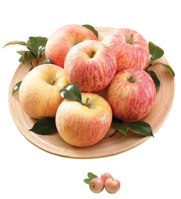 一盘苹果水果装饰元素