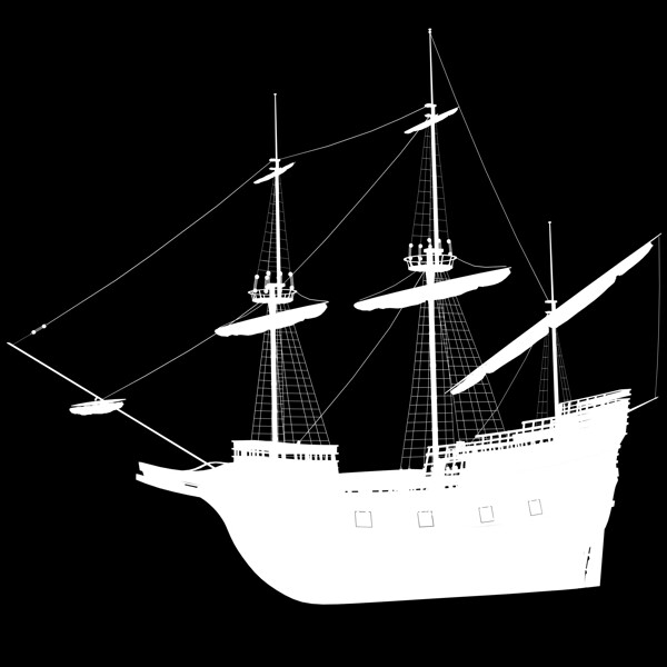 古代战舰3D兵器模型带材质免费下载7