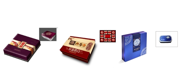 中秋节的月饼礼盒包装设计效果图图片