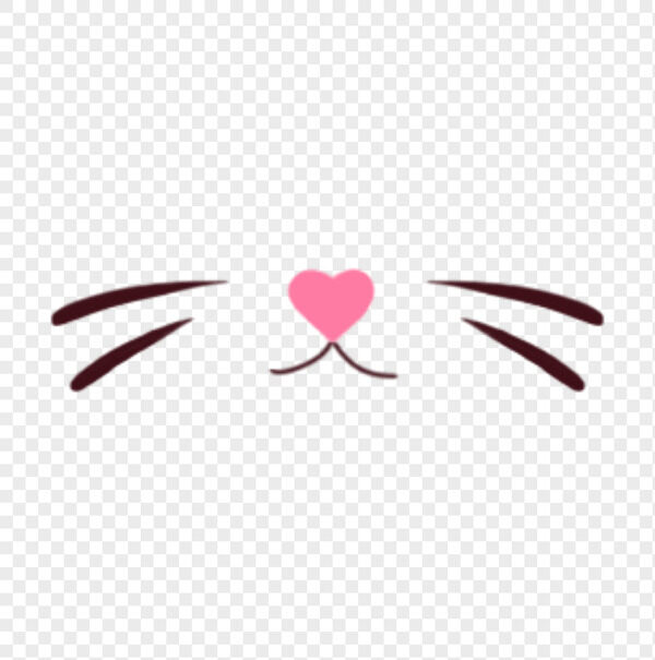 卡通动物爱心小猫鼻子胡须免抠图元素