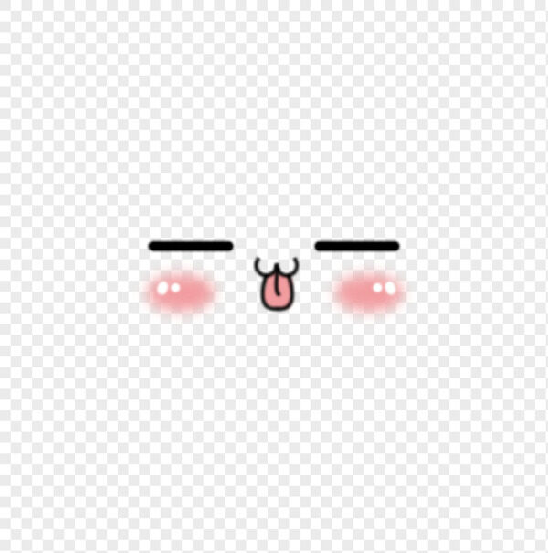 手绘可爱卖萌红脸吐舌头卡通表情包