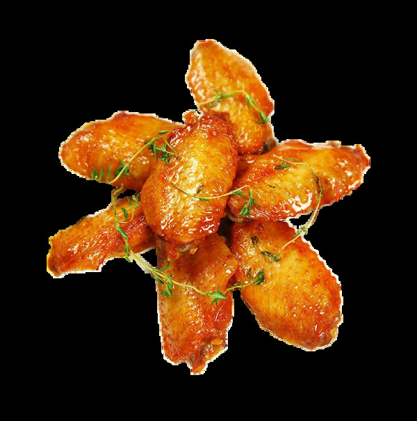 焦黄美味的奥尔良烤鸡翅