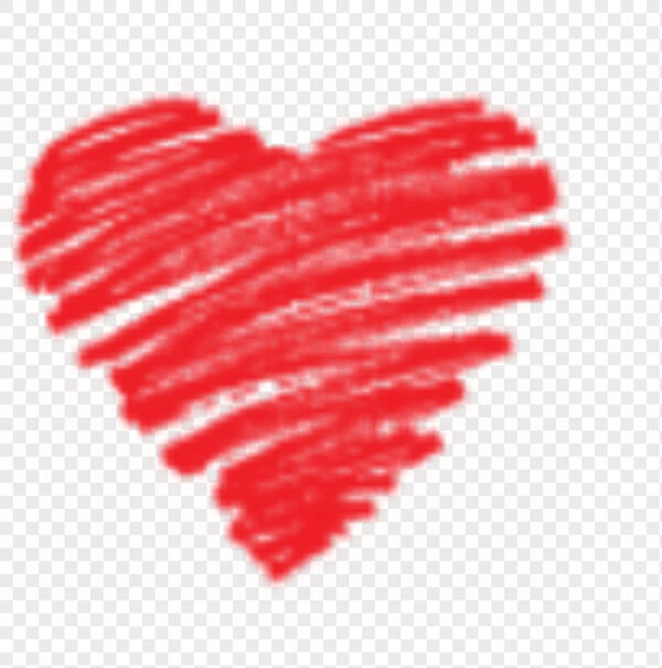 手绘情人红色大爱心表达爱意