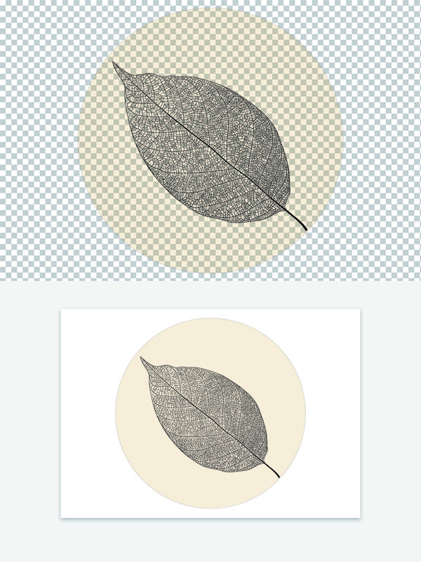 简约文艺创意叶脉叶子装饰图案设计