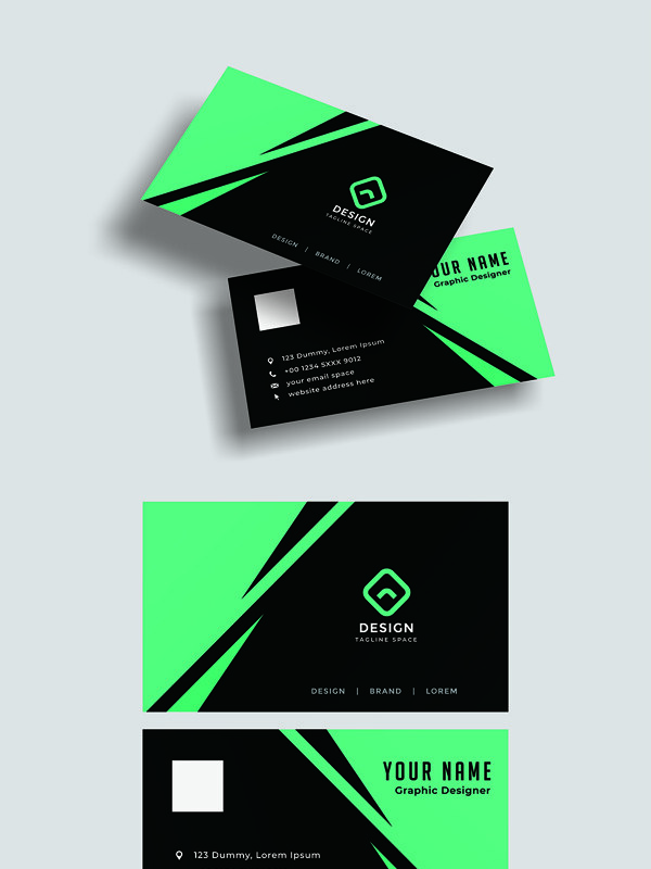 简约几何风格商务名片设计