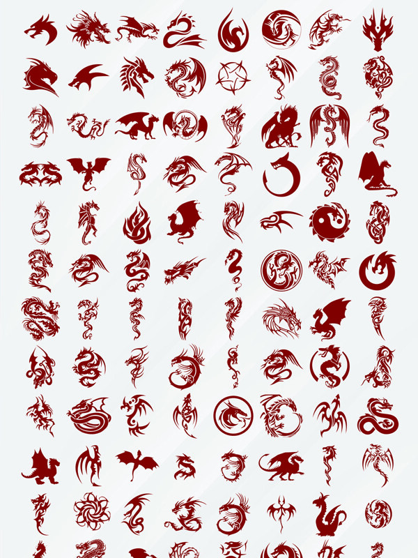 创意龙形纹样装饰图案设计