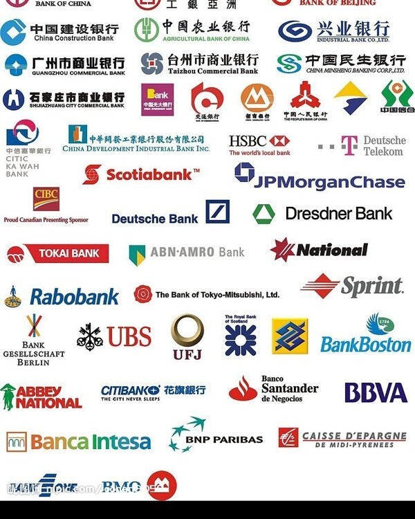 世界各大银行标志图片