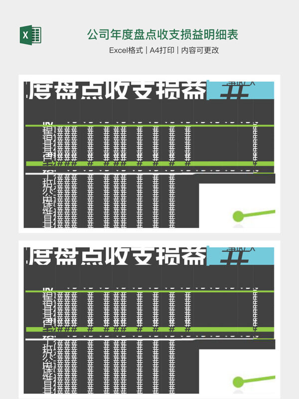 公司年度盘点收支损益明细表