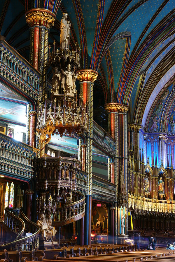蒙特利尔圣母大教堂内景图片