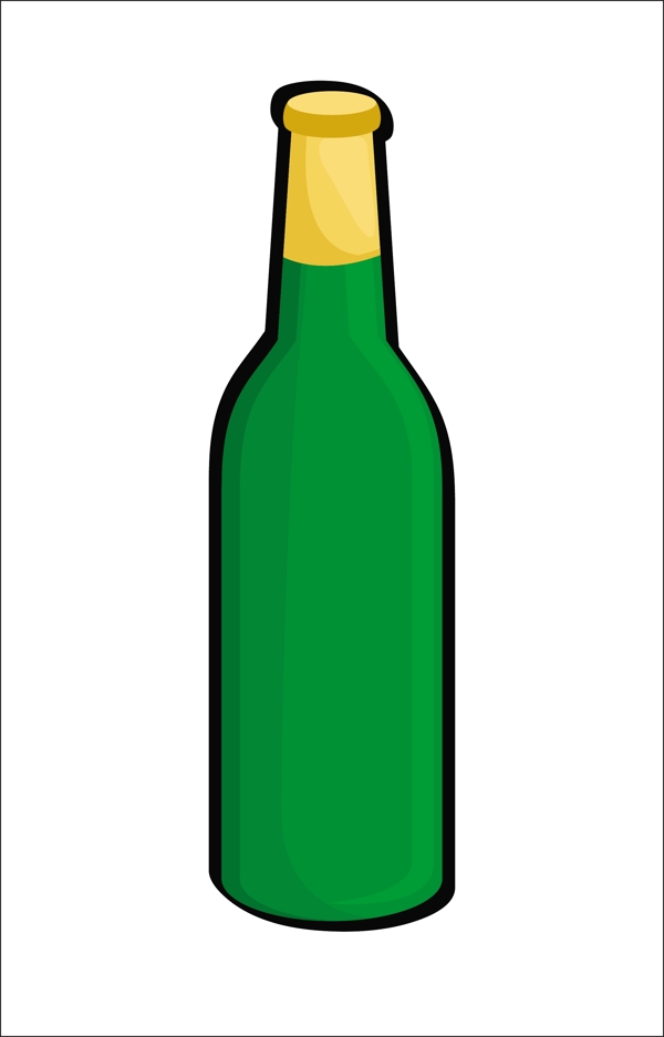 啤酒瓶形状矢量