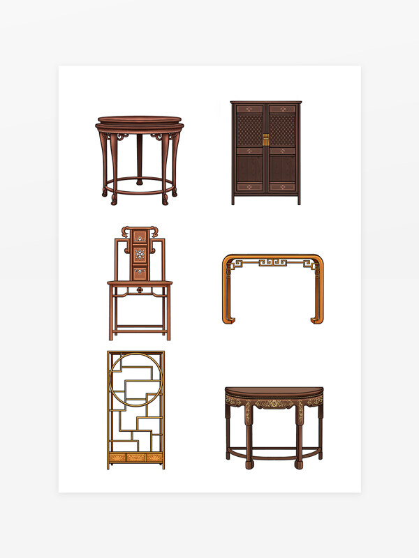 中式家具素材