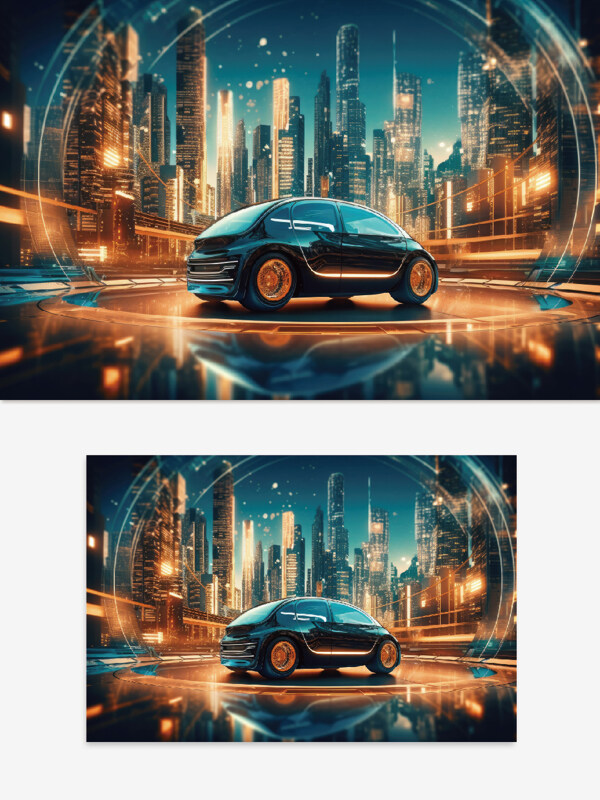 未来城市汽车广告设计