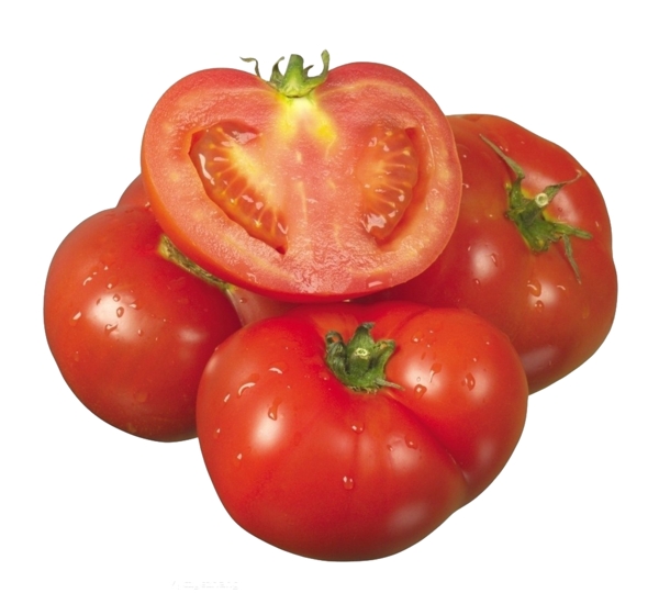 切开番茄素材