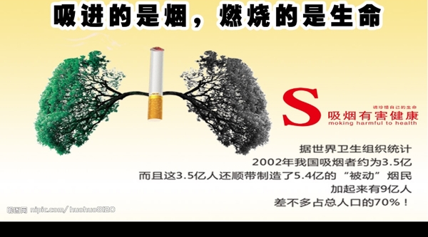 吸烟有害健康环保图片