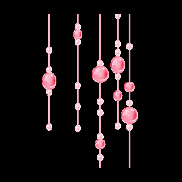 粉色珍珠吊链元素