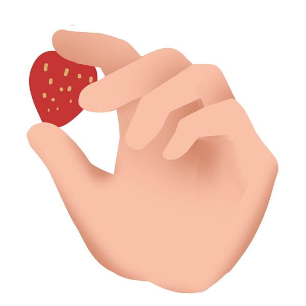 手拿草莓设计