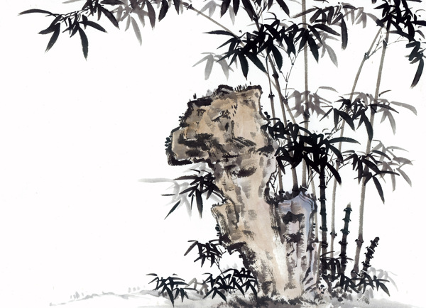 竹石国画0018
