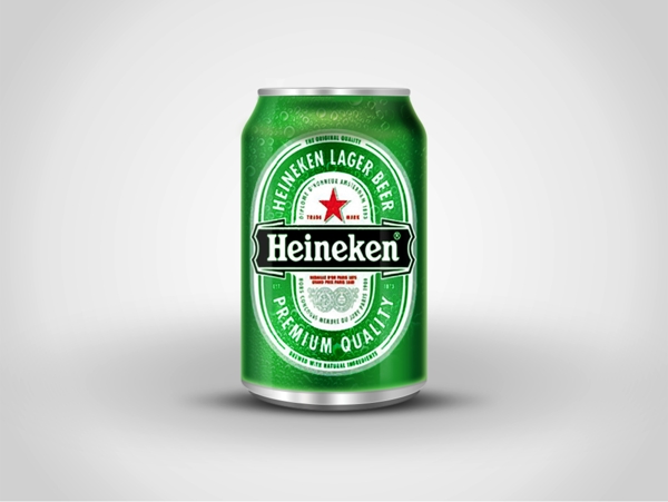 精美绿色罐装啤酒icon图标设计