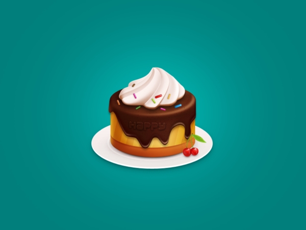 UI图标蛋糕icon分层psd源文件