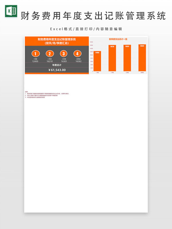 财务费用年度支出记账管理系统